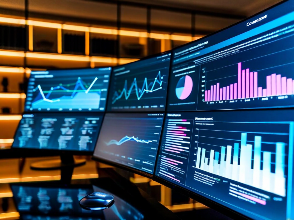 Consumer research data visualization on multiple screens